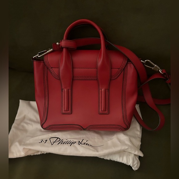 3.1 Phillip Lim Mini Pashli Red - RARE - SMOOTH LEATHER - Picture 2 of 5